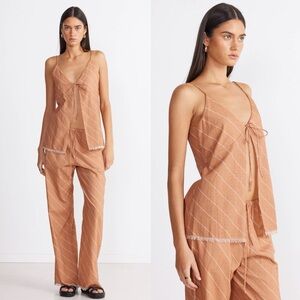 SNDYS Macey Top and Palazzo Pants in Terra Cotta
